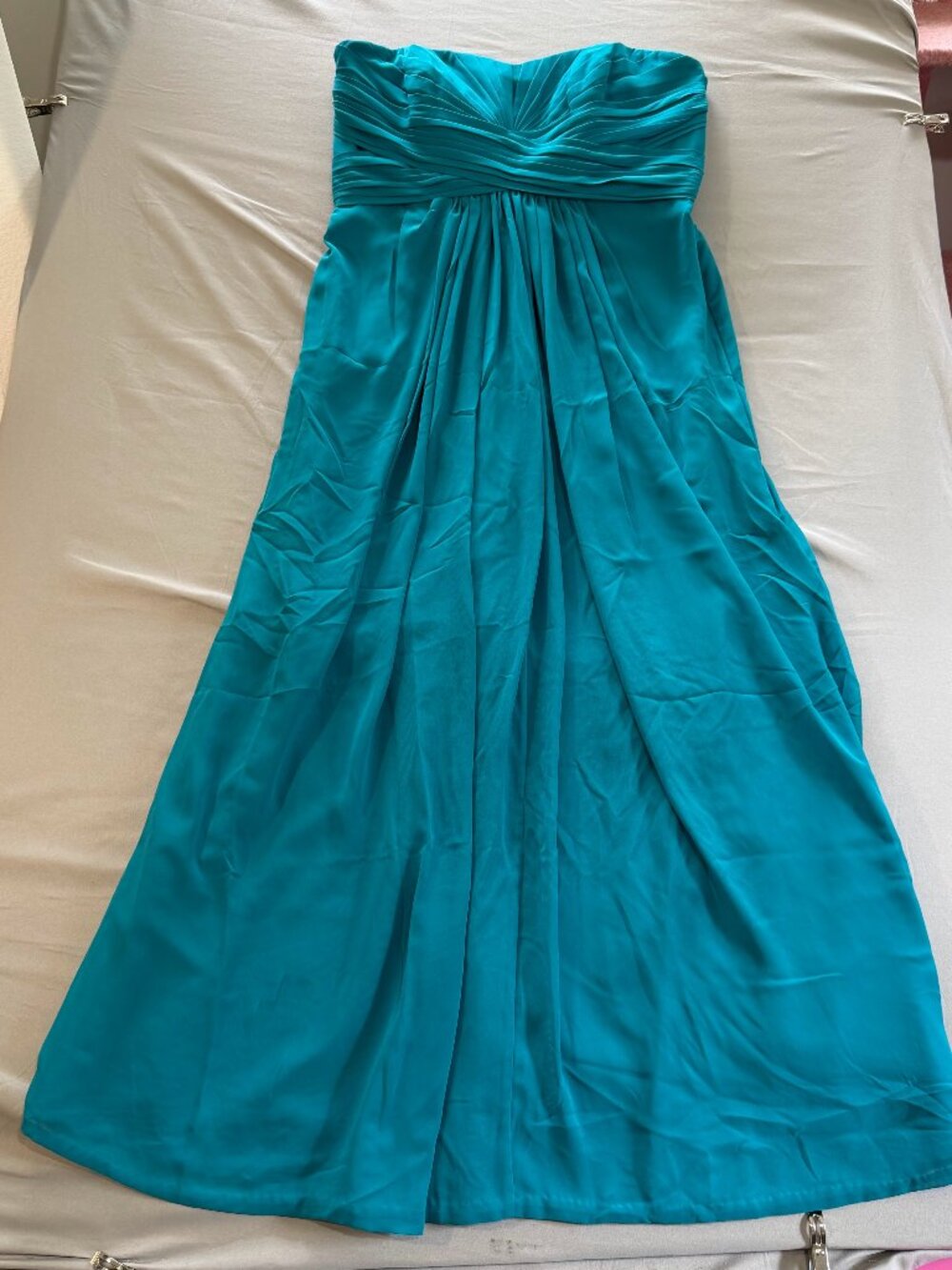 David’s Bridal Bride’s Maid Dress Strapless Size 14 Teal (see pictures)